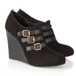 Tory Burch Gabrielle Black Suede Bootie
